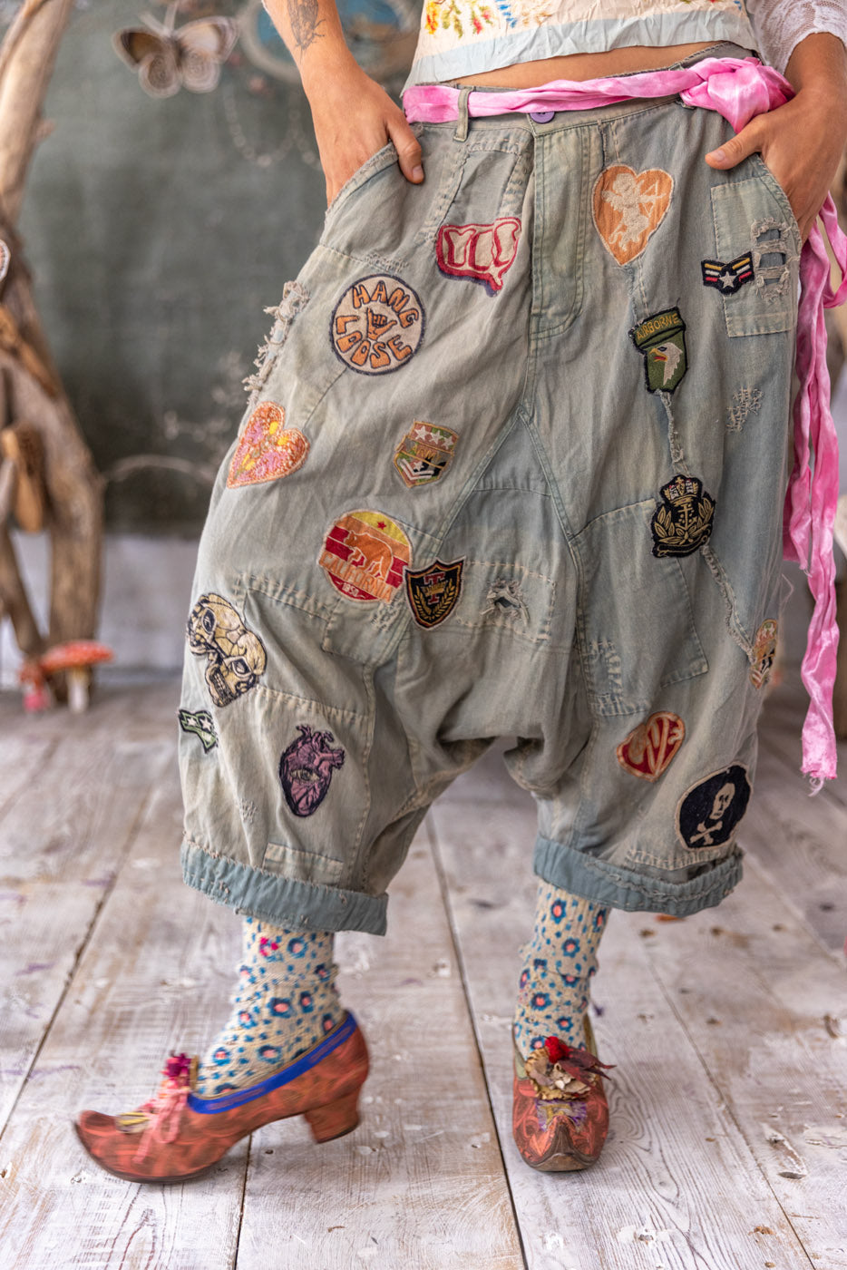 Embroidered Patch Joni Trousers
