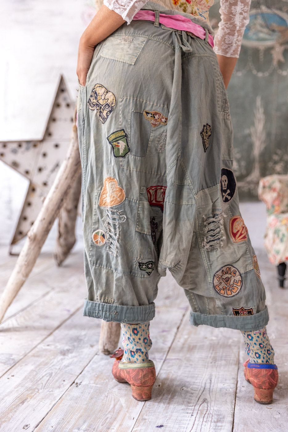 Embroidered Patch Joni Trousers