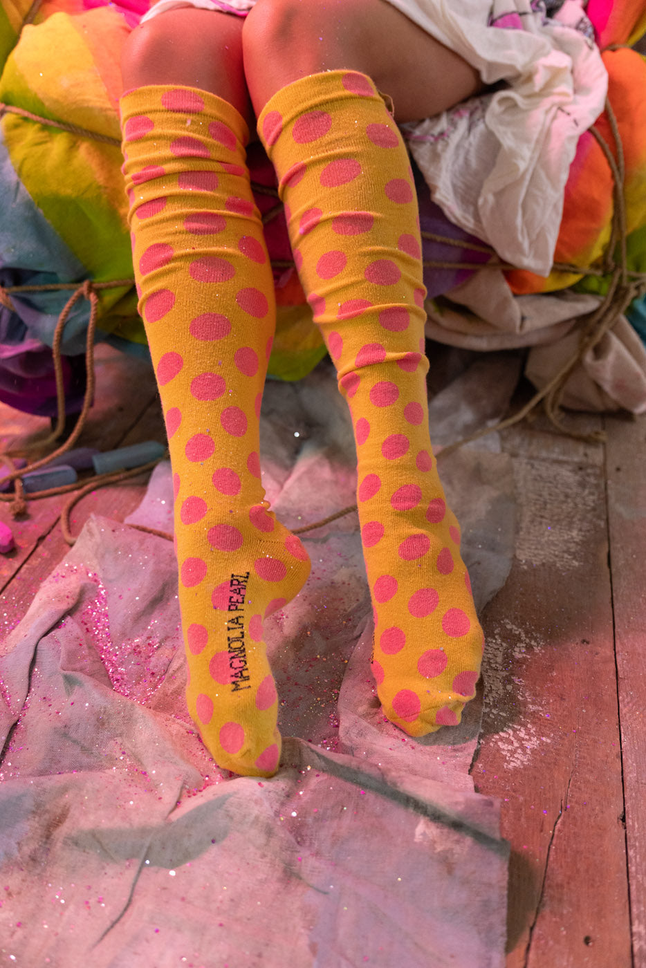 Dots Over-the-Knee Socks